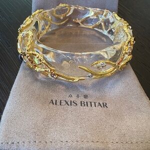 ALEXIS BITTAR LIQUID VINE LUCITE HINGE BRACELET - Never Worn w/AB Pouch